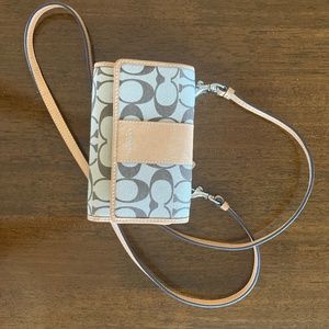 Coach wallet and phone case with strap